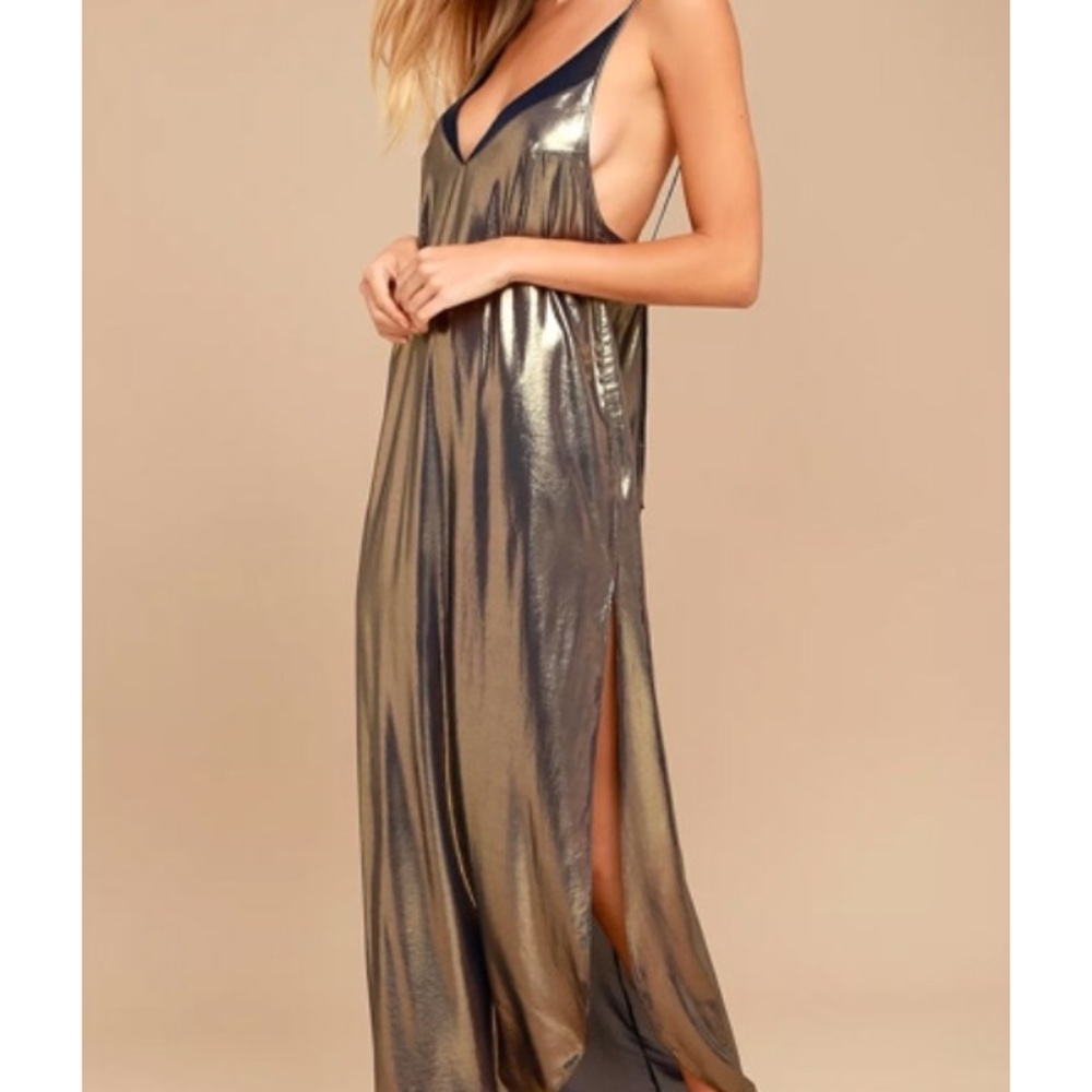 Free People Gold Maxi Dress